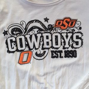 OKSTATE Ladies white tshirt